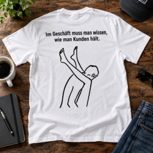Kundenbindung mal anders – Lustiges T-Shirt.