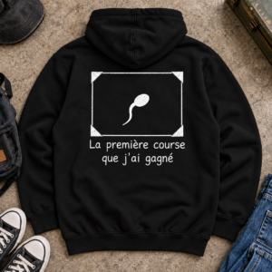 La Première Course Que J’ai Gagné Sweat Homme Humour Français – Image 2