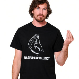 Was für ein Vollidiot T-Shirt, Lustiges Spruch Shirt Herren