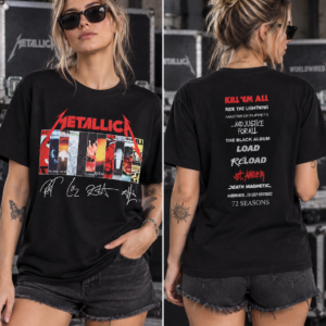 Metallica Album Collection Timeline Front & Back T-Shirt - Bild 3