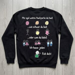 Mir Egal Wer Du Bist – Ich Hasse Jeden Lustiges Sarkasmus T-Shirt – Bild 2
