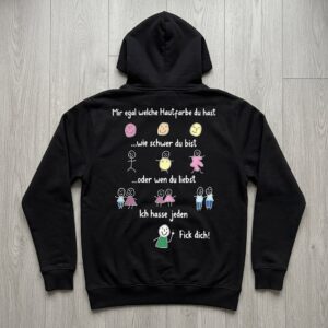 Mir Egal Wer Du Bist – Ich Hasse Jeden Lustiges Sarkasmus T-Shirt – Bild 3