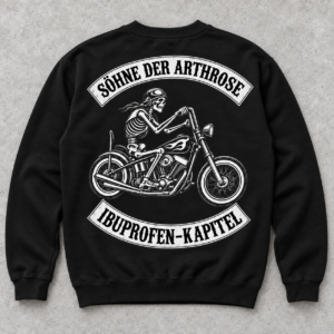 Motorrad Chopper Skelett Humor Shirt für Herren – Bild 2