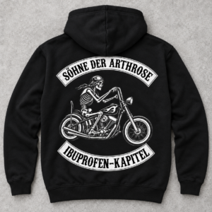 Motorrad Chopper Skelett Humor Shirt für Herren – Bild 3