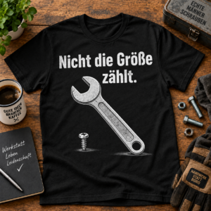 Nicht die Größe zählt – Lustiges Handwerker Schrauber T-Shirt
