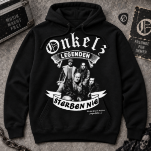 Onkelz Legenden Sterben Nie Hoodie Herren Rock Musik Kapuzenpullover Schwarz – Bild 2