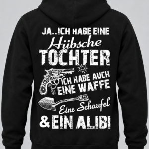 Papa Hoodie Hübsche Tochter – Witziges Geschenk zum Vatertag oder Geburtstag