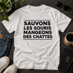 Sauvvons Les Souris Mangeons Des Chattes T Shirt Humour Français Homme