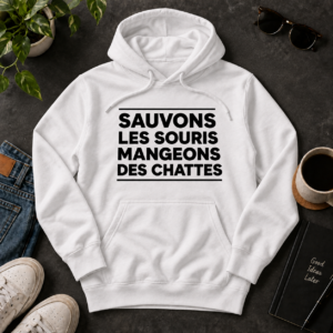 Autre point de vue sur Sauvvons Les Souris Mangeons Des Chattes T Shirt Humour Français Homme