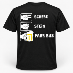 Schere Stein Paar Bier Funny T-Shirt