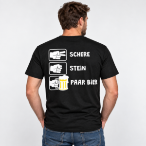 Schere Stein Paar Bier Funny T-Shirt - immagine 2