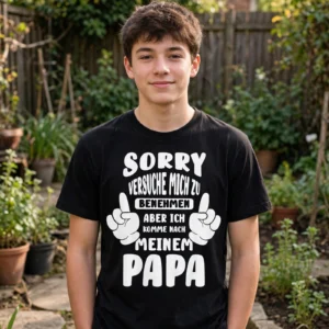 Sorry, ich versuche mich zu benehmen, aber ich komme nach Papa shirt