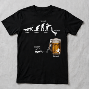 Sweat Homme Humour Bière Semaine Lundi Dimanche Cadeau Drôle