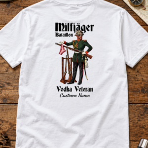 Vodka Veteran – Lustiges Militär T-Shirt mit Wunschname