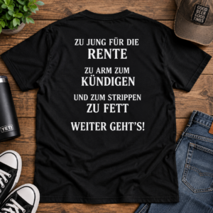 Zu Jung für die Rente – Lustiges Shirt für Männer, Geschenkidee - Image 2
