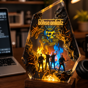 Böhse Onkelz Fan Deko – Resin 3D Acryl Display „Mitten unter Euch“ – Rock Sammlerstück - Afbeelding 3