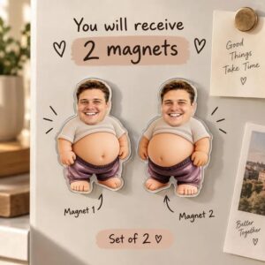 Personalized Photo Squishy Fridge Magnet, Custom Face Magnet