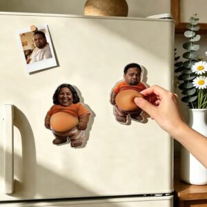 Personalized Photo Squishy Fridge Magnet, Custom Face Magnet - Bilde 5
