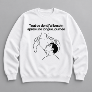 Áo T-Shirt Homme Humour Après Une Longue Journée - Billede 2