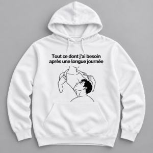 Áo T-Shirt Homme Humour Après Une Longue Journée - Billede 3